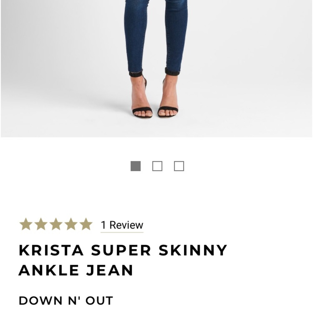 KRISTA SUPER SKINNY ANKLE JEAN size 28
